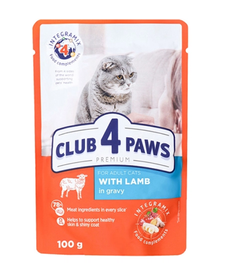 Club 4 Łapy Kot- Jagnięcina w sosie 100g