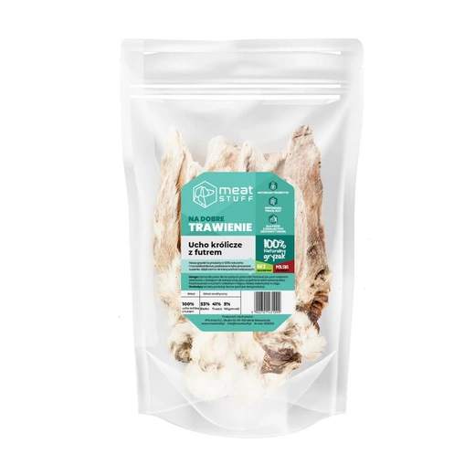 Meat Stuff Ucho królicze z futrem 5 szt.