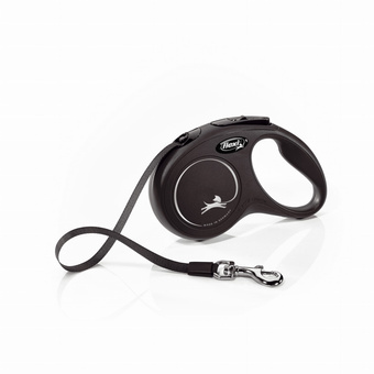 Flexi Classic S czarna (5m) taśma 15 kg
