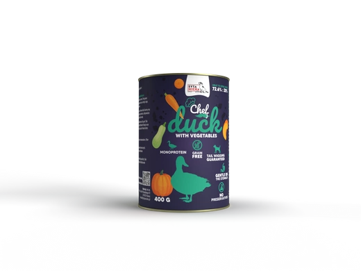 Syta Micha Mokra karma dla psa Kaczka z warzywami 400g 