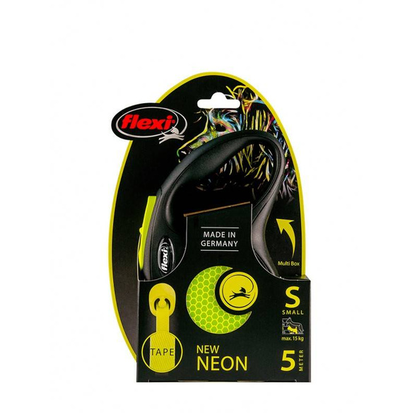 Flexi Neon S taśma 5m 15kg żółta