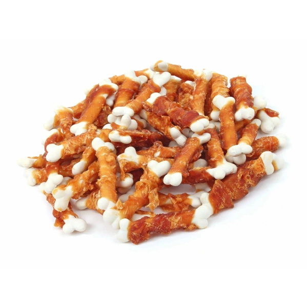 Przysmak dla psa kość wapniowa owinięta mięsem z kurczaka 1 kg