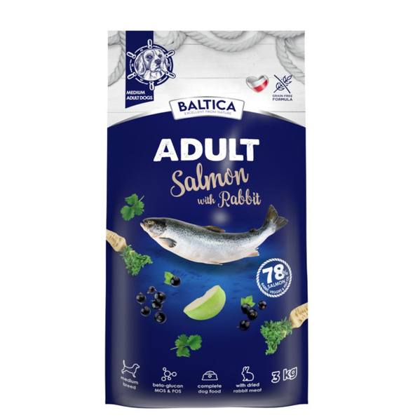 Karma dla średnich ras Baltica Łosoś z królikiem 3kg