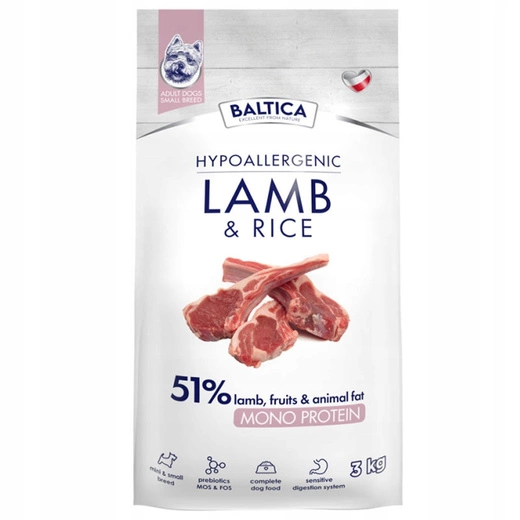 Baltica Lamb&Rice S - małe rasy 3kg
