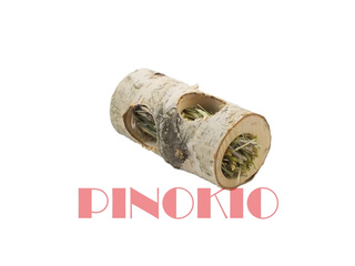 Pinokio P-24 gryzak brzozowy z sianem - 10 cm