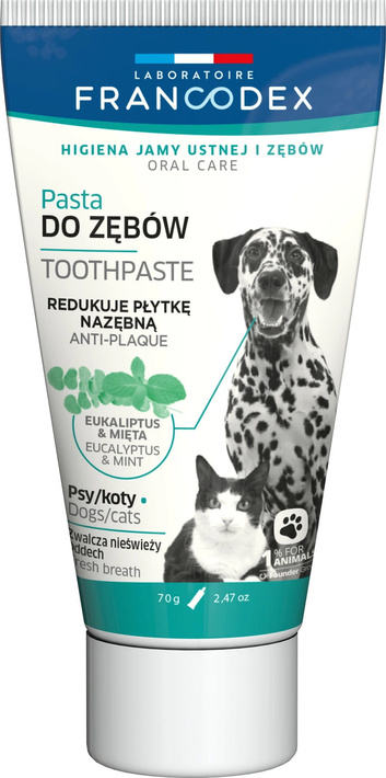 FRANCODEX Pasta do zębów dla psów i kotów 70 g