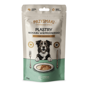 Meat Stuff przysmak „Z Pańskiego Stołu” – Plastry schabu wieprzowego 75 g 