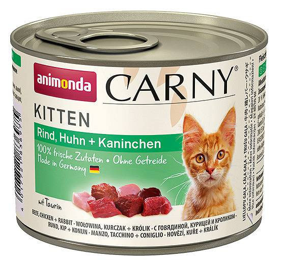 Animonda Carny Kitten Wołowina,Kurczak,Królik 200g