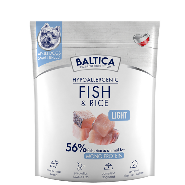 Baltica Fish&Rice Light - małe rasy 1kg