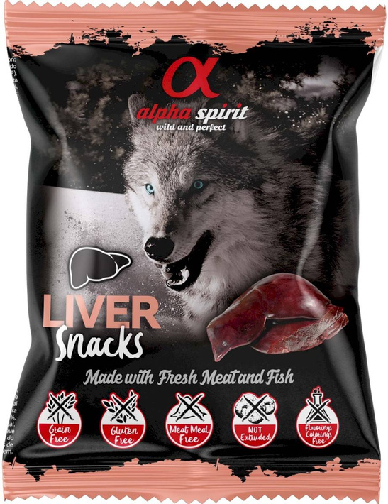 Alpha Spirit Liver Snaks - kostka dla psa- wątróbka 50g