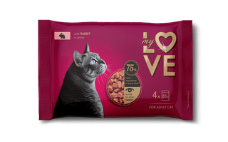 My Love – karma mokra dla kota z królikiem w sosie (4x85 g)