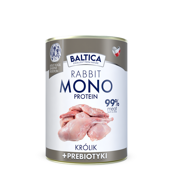 Baltica Mono Królik z prebiotykami 400g