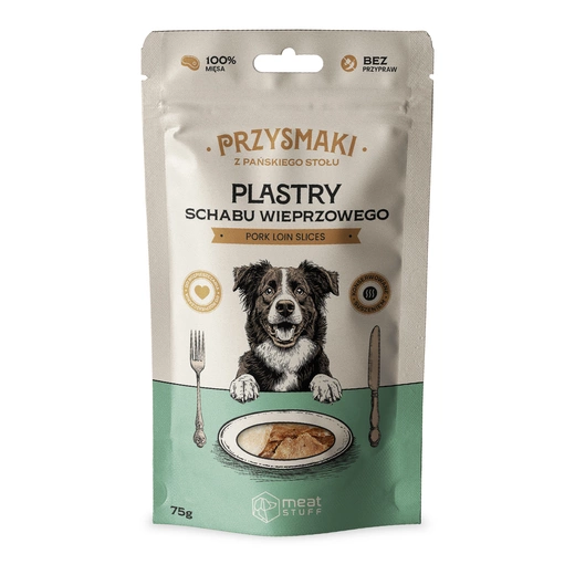 Meat Stuff przysmak „Z Pańskiego Stołu” – Plastry schabu wieprzowego 75 g 