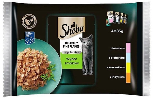 Sheba Delicacy in Jelly Kolekcja smaków Karma w galaretce dla kota 4x85g