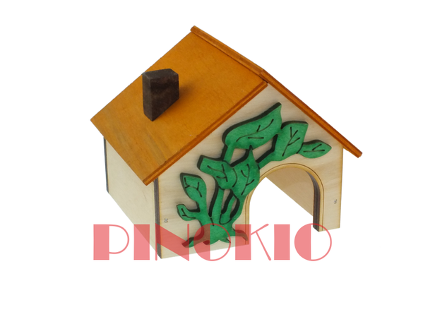 Pinokio drewniany domek dla chomika i myszki 10,5 x 8 x 9 cm