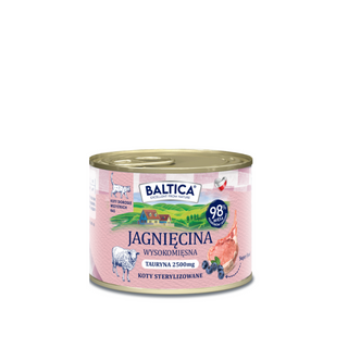 Baltica – monoproteinowa karma mokra dla kota z jagnięciną 185 g