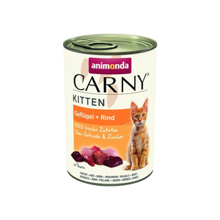 Animonda Carny Kitten – mokra karma dla kociąt Wołowina z indykiem (400 g)