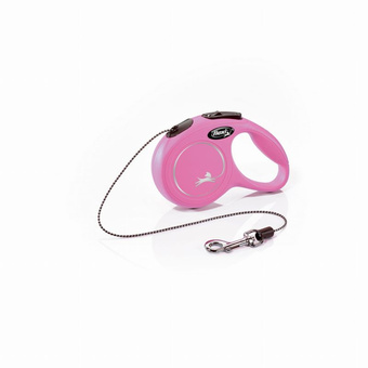 Smycz Flexi New Classic XS linka 3m 8kg różowa 