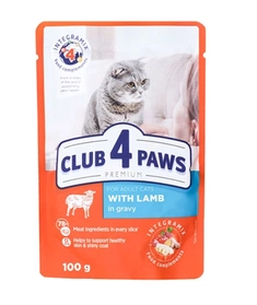 Club 4 Łapy Kot- Jagnięcina w sosie 100g 
