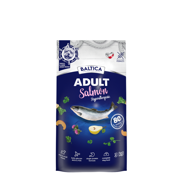 Baltica Hypoallergenic Salmon - małe rasy 3kg