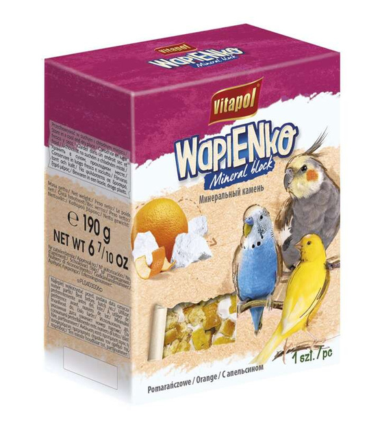 Vitapol Kostka wapienna dla ptaków XL pomarańczowa 190g