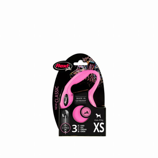 Smycz Flexi New Classic XS linka 3m 8kg różowa