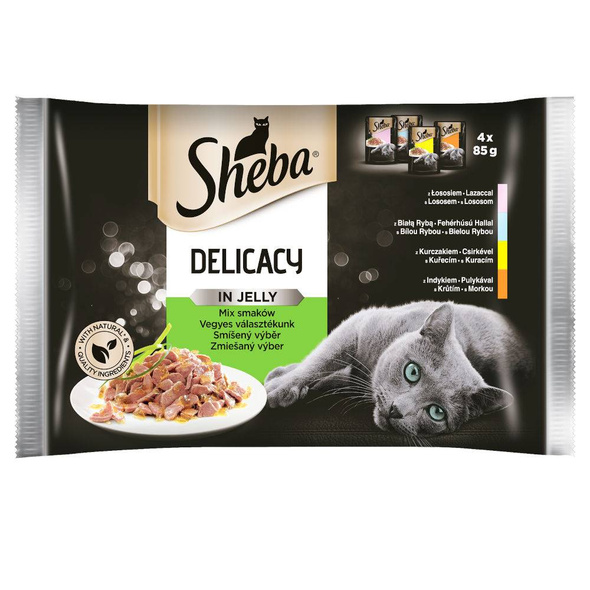 Sheba Delicacy Kolekcja Smaków Drobiowych w galaretce  4x85g