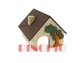 Pinokio P-09 Domek drewniany dla chomika 12,5 x 10 x 14,5 cm
