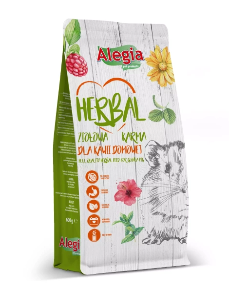 Alegia Herbal ziołowa karma dla kawii domowej 600g