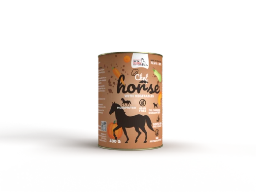 Syta Micha CHEF Karma mokra dla psa Koń z warzywami 400g